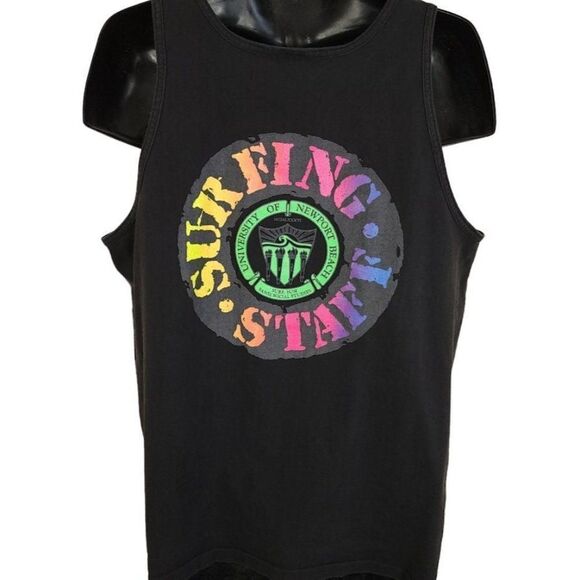 Newport Beach Surfing Tank Top Vintage 90s Surfer Surf Skate Made In USA Mens - Picture 1 of 7